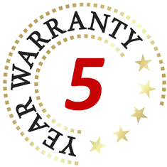 5 Year Warranty