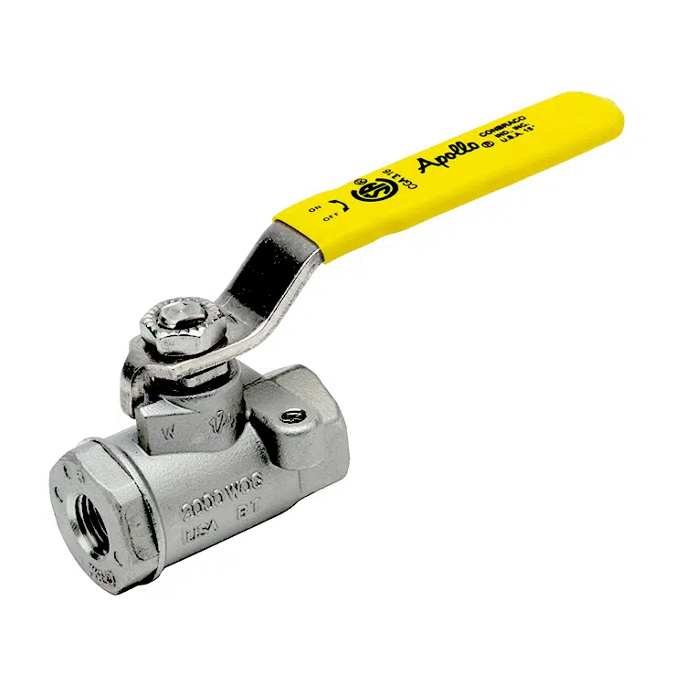 Latch-Lock Lever with Nut Inline 76F-104-27A Apollo 76F-100-A Series Two Piece Stainless Steel Ball Valve 3/4 NPT Female 