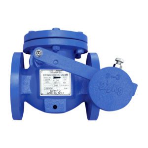 Titan CV 31WF-CI Cast Iron Single Disc Full Body Swing Check Valve, Weight and Lever, Flanged Ends, ASME Class 125