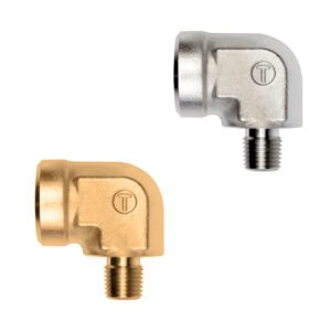 Tylok Instrument Pipe Fitting 2MM Male Pipe Elbow in Brass, Steel or Stainless Steel (10K psi Models Available)